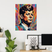 Pop Art Jack JFK John F. Kennedy Poster (Thuiskantoor)