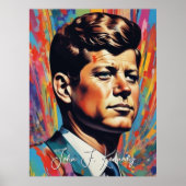 Pop Art Jack JFK John F. Kennedy Poster (Voorkant)