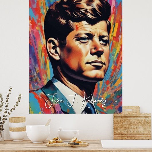 Pop Art Jack JFK John F. Kennedy Poster (Keuken)