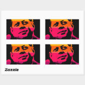 Pop Art Jack JFK John F. Kennedy Rechthoekige Sticker (Vel)