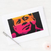 Pop Art Jack JFK John F. Kennedy Rechthoekige Sticker (Envelop)