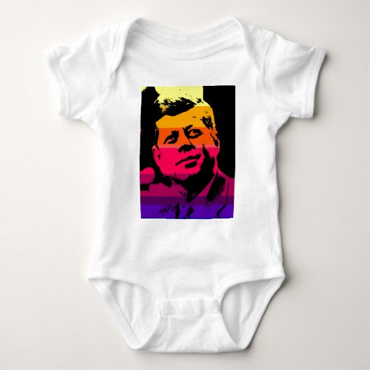 Pop Art Jack JFK John F. Kennedy Romper (Voorkant)