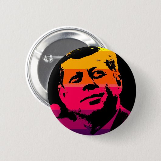 Pop Art Jack JFK John F. Kennedy Ronde Button 5,7 Cm (Voorkant /achterkant)