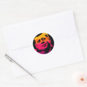 Pop Art Jack JFK John F. Kennedy Ronde Sticker (Envelop)