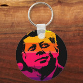 Pop Art Jack JFK John F. Kennedy Sleutelhanger (Voorkant)