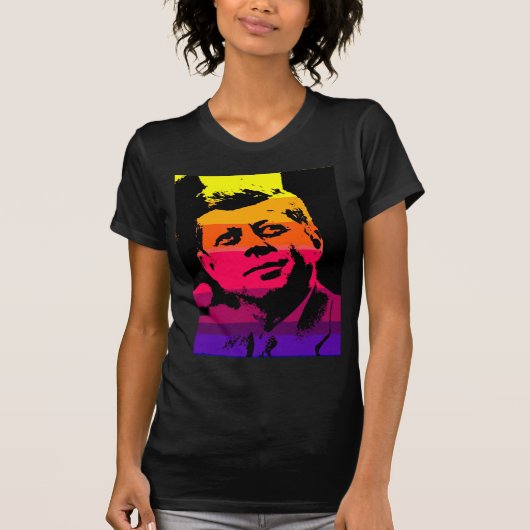 Pop Art Jack JFK John F. Kennedy T-shirt (Voorkant)