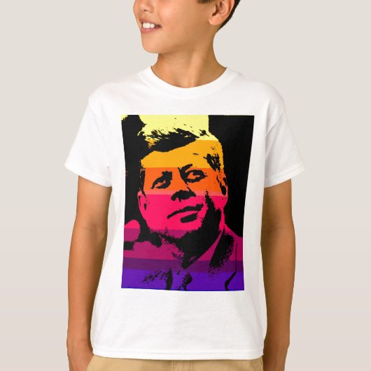 Pop Art Jack JFK John F. Kennedy T-shirt (Voorkant)