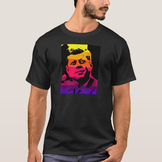 Pop Art Jack JFK John F. Kennedy T-shirt (Voorkant)