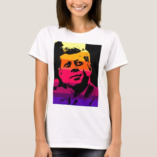 Pop Art Jack JFK John F. Kennedy T-shirt (Voorkant)
