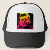 Pop Art Jack JFK John F. Kennedy Trucker Pet (Voorkant)