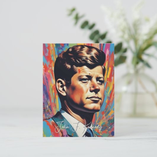 Pop Art Jack JFK John F. Kennedy Uitnodiging Briefkaart (Staand voorkant)