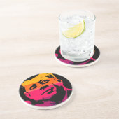 Pop Art Jack JFK John F. Kennedy Zandsteen Onderzetter (Zijkant)