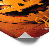 Pop Art Jack-o'-Lantern-raster Halloween-poster Poster (Hoek)