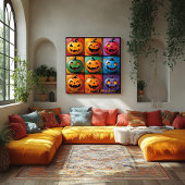 Pop Art Jack-o'-Lantern-raster Halloween-poster Poster