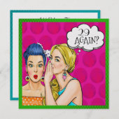 Pop Art Jaren Vijftig Feest Uitnodiging (Voorkant / Achterkant)