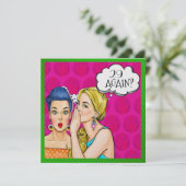 Pop Art Jaren Vijftig Pret Uitnodiging (Staand voorkant)