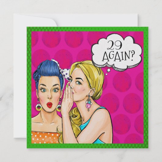 Pop Art Jaren Vijftig Pret Uitnodiging (Voorkant)
