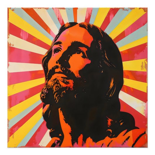 Pop Art Jesus Christ Foto Afdruk (Voorkant)