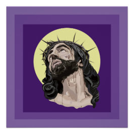 Pop Art Jesus Christ Glossy Poster - Cuadro Cristo