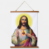 Pop Art Jesus Christus Hangend Wandkleed (Voorkant)