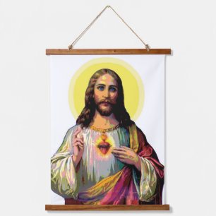 Pop Art Jesus Christus Hangend Wandkleed