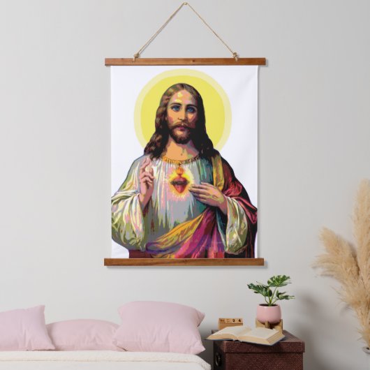 Pop Art Jesus Christus Hangend Wandkleed (Slaapkamer)