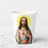 Pop Art Jesus Christus Papieren Bekers (Achterkant)