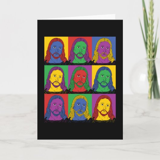 Pop-art Jesus Kaart (Voorkant)