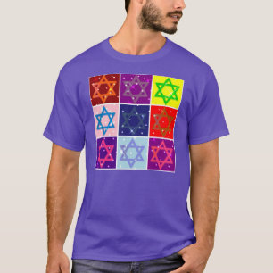 POP ART JEWISH STARS - HANUKAH GIFTS - ISRAËL NU T-SHIRT