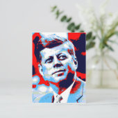 Pop Art JFK John F. Kennedy Red Blue Briefkaart (Staand voorkant)