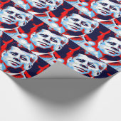 Pop Art JFK John F. Kennedy Red Blue Cadeaupapier (Hoek)