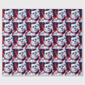 Pop Art JFK John F. Kennedy Red Blue Cadeaupapier (Vlak)