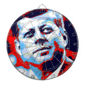 Pop Art JFK John F. Kennedy Red Blue Dartbord (Voorkant)