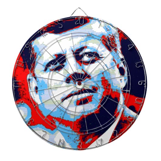 Pop Art JFK John F. Kennedy Red Blue Dartbord (Voorkant)