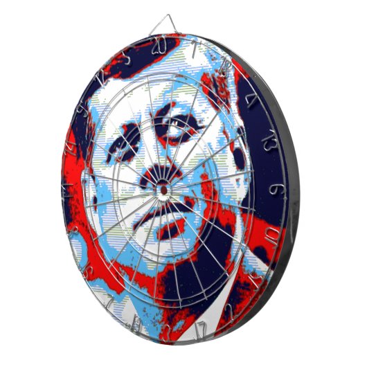 Pop Art JFK John F. Kennedy Red Blue Dartbord (Voorkant Rechts)