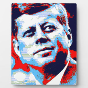 Pop Art JFK John F. Kennedy Red Blue Fotoplaat