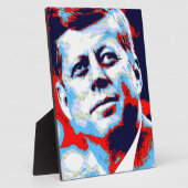 Pop Art JFK John F. Kennedy Red Blue Fotoplaat (Zijkant)