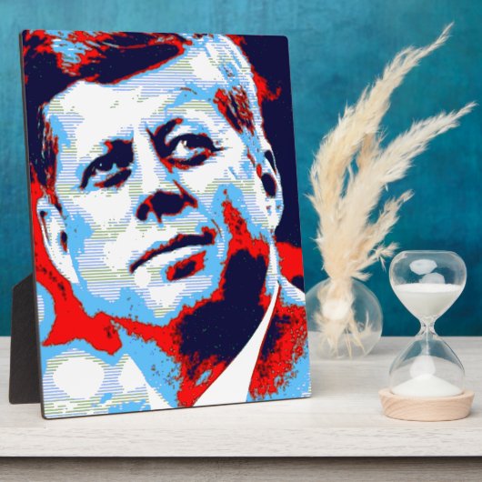 Pop Art JFK John F. Kennedy Red Blue Fotoplaat (Zijkant)