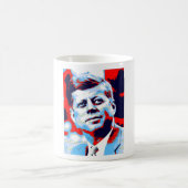 Pop Art JFK John F. Kennedy Red Blue Koffiemok (Center)