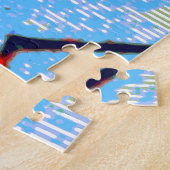 Pop Art JFK John F. Kennedy Red Blue Legpuzzel (Zijkant)