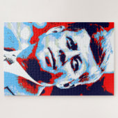 Pop Art JFK John F. Kennedy Red Blue Legpuzzel (Horizontaal)