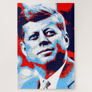 Pop Art JFK John F. Kennedy Red Blue Legpuzzel