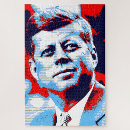Pop Art JFK John F. Kennedy Red Blue Legpuzzel (Verticaal)