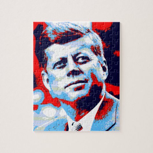 Pop Art JFK John F. Kennedy Red Blue Legpuzzel (Verticaal)