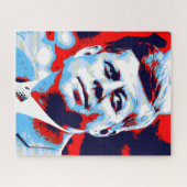 Pop Art JFK John F. Kennedy Red Blue Legpuzzel (Horizontaal)