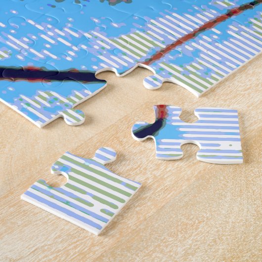 Pop Art JFK John F. Kennedy Red Blue Legpuzzel (Zijkant)