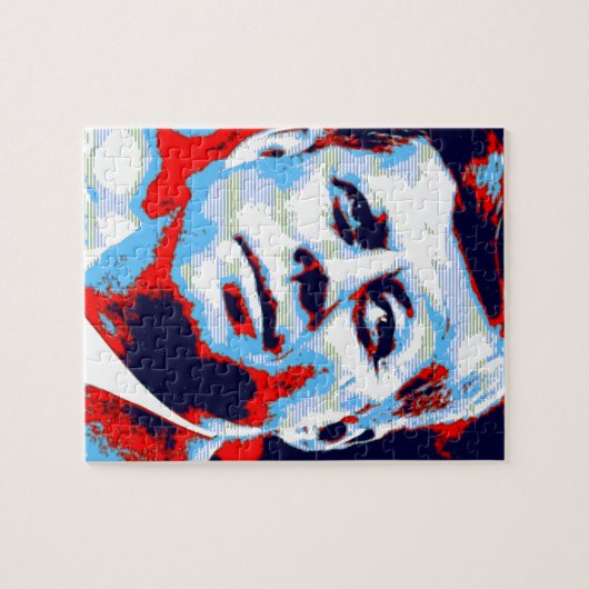 Pop Art JFK John F. Kennedy Red Blue Legpuzzel (Horizontaal)
