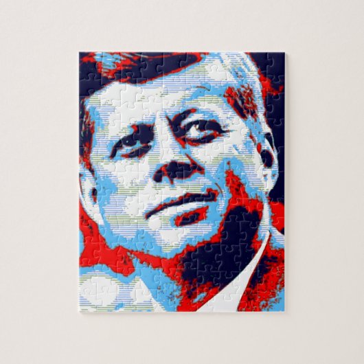 Pop Art JFK John F. Kennedy Red Blue Legpuzzel (Verticaal)