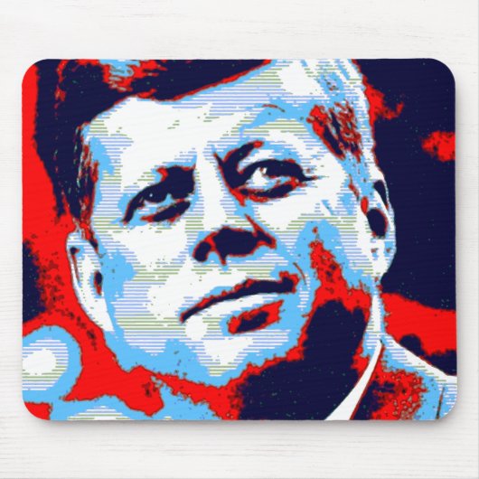 Pop Art JFK John F. Kennedy Red Blue Muismat (Voorkant)