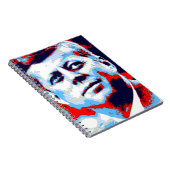 Pop Art JFK John F. Kennedy Red Blue Notitieboek (Rechterzijde)